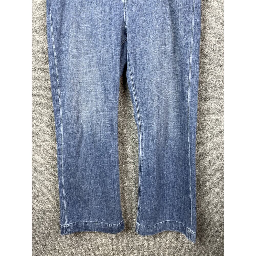 J. Crew Ankle Jeans Size 31T Strech Denim Hi-Rise Wide Leg Elastic Waist 32X27.5 - Picture 3 of 13